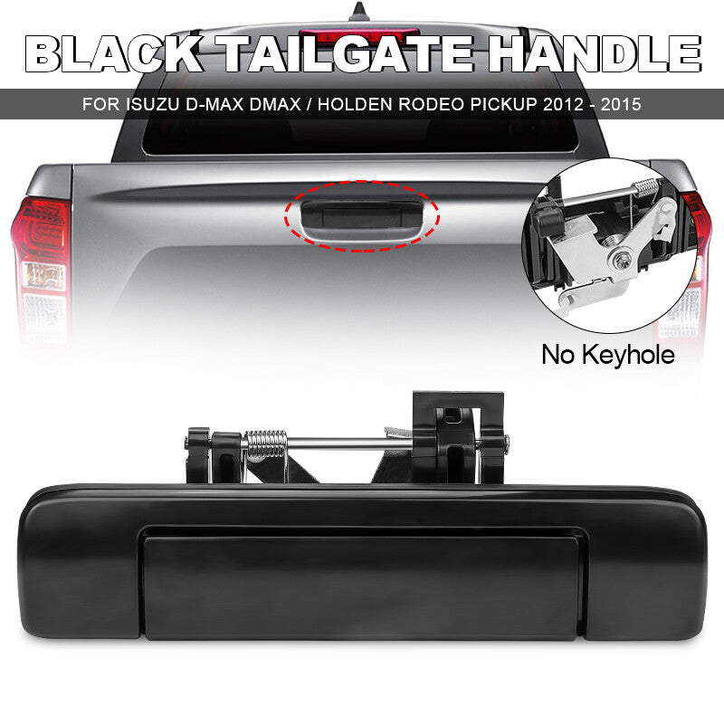 ya 5 8.7 Black Tailgate Handle No Keyhole for 2012-2016 for Holden Colorado RG/ for Isuzu DMAX