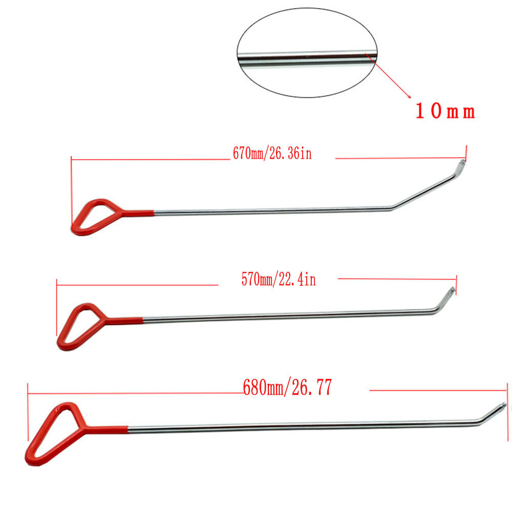ya 1 6.30 Paintless Dent Removal Tools Dent Repair Rods Hook Tools Push Rod with 8pcs Tap