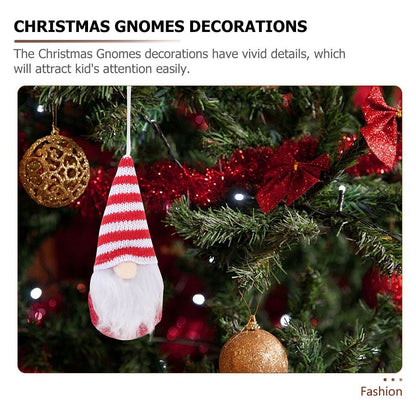 ya 25  6 Pcs Xmas Themed Gnome Hanging Decor Decorative Small Gnomes