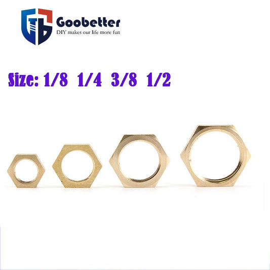 1/8 -1/4  Brass Hex Nut Fitting BSPP Female Thread Union Connector 5 - 50 Pcs