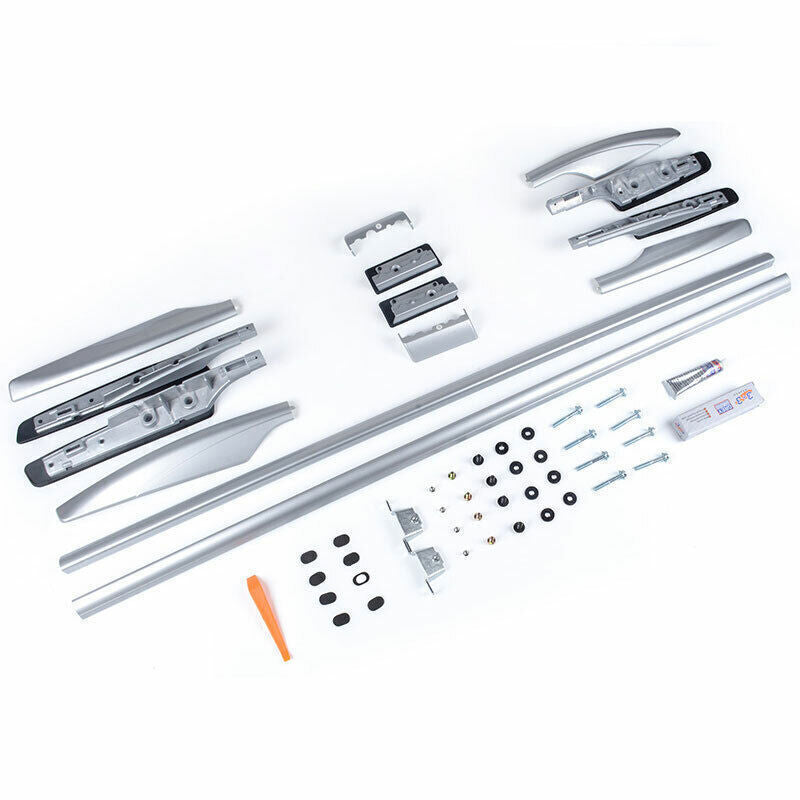 ya 5 8.7 for Nissan Armada Patrol 17-20 Cargo Rack Cross Bars Top Roof Silver Aluminum 2X