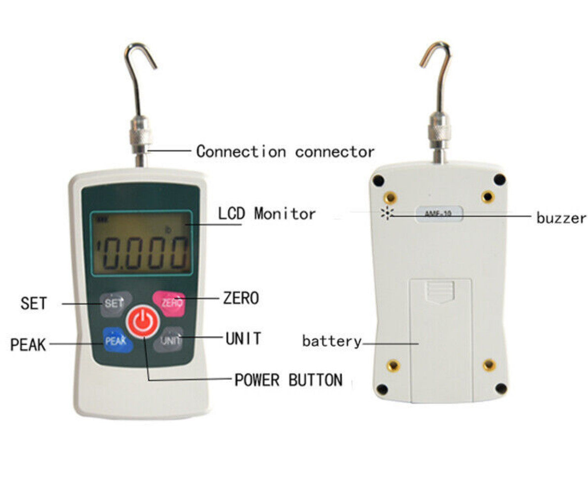 Force Gauge Digital Push Pull Tester Meter Dynamometer Push-Pull Tester kit