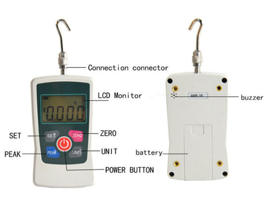 Force Gauge Digital Push Pull Tester Meter Dynamometer Push-Pull Tester kit