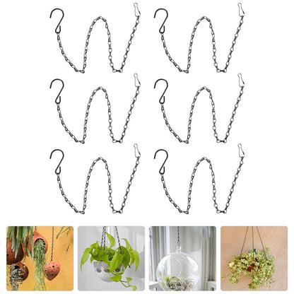 ya 14 6 Pcs Hanging Planters Basket Hooks Chains Flower Pot Hanger Hangers for Pots