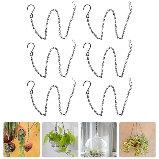 ya 14 6 Pcs Hanging Planters Basket Hooks Chains Flower Pot Hanger Hangers for Pots