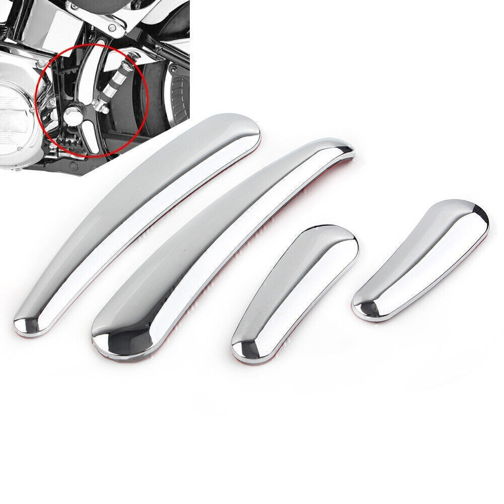 ya 5 8.7 4Pcs Chrome Swingarm F for Ram e Insert Set Fit for Harley Softail Models 2008-up Curved
