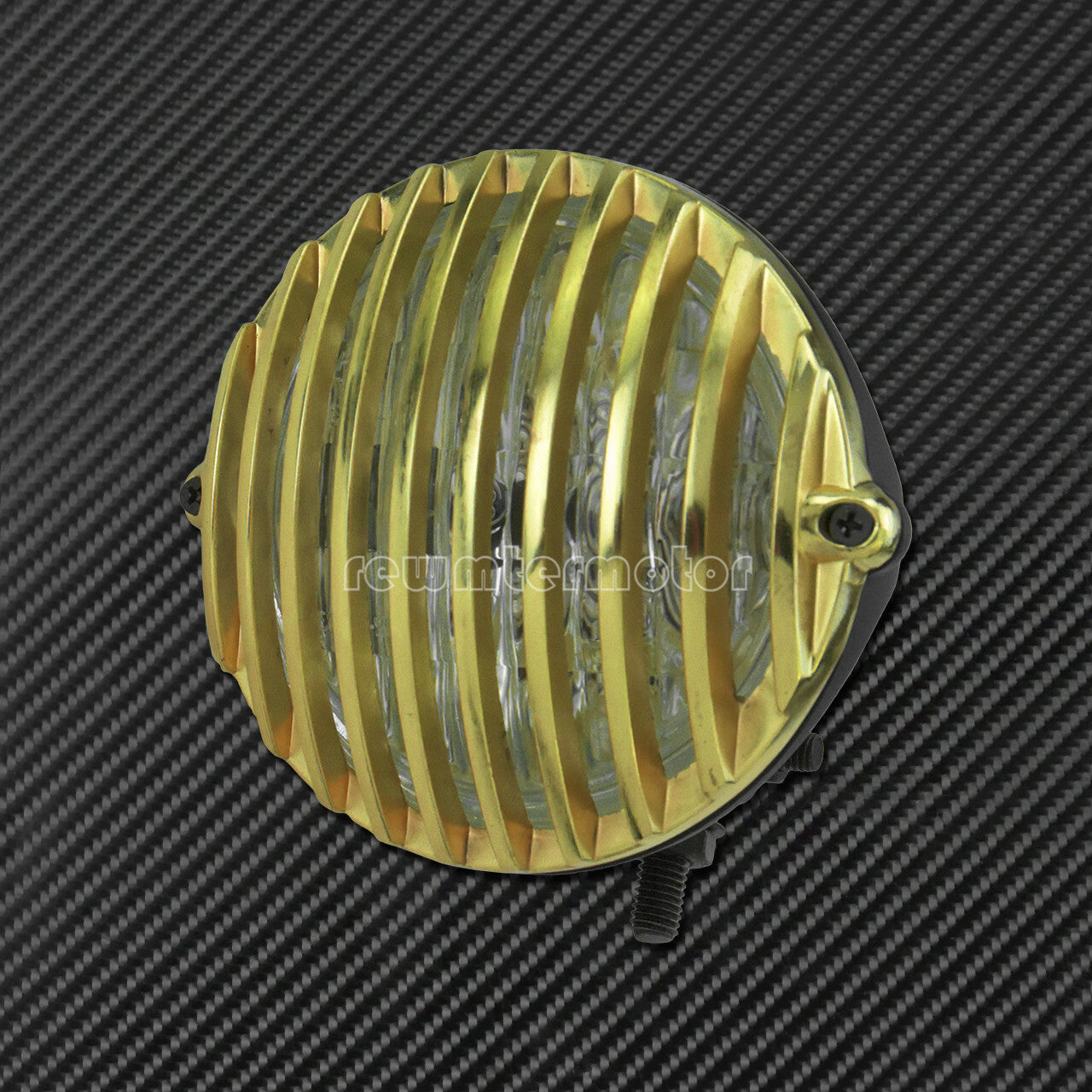 ya 4 6.22 Front Motorcycle Headlight Gold Grill Cover Fit for Harley Cafe Racer Chopper