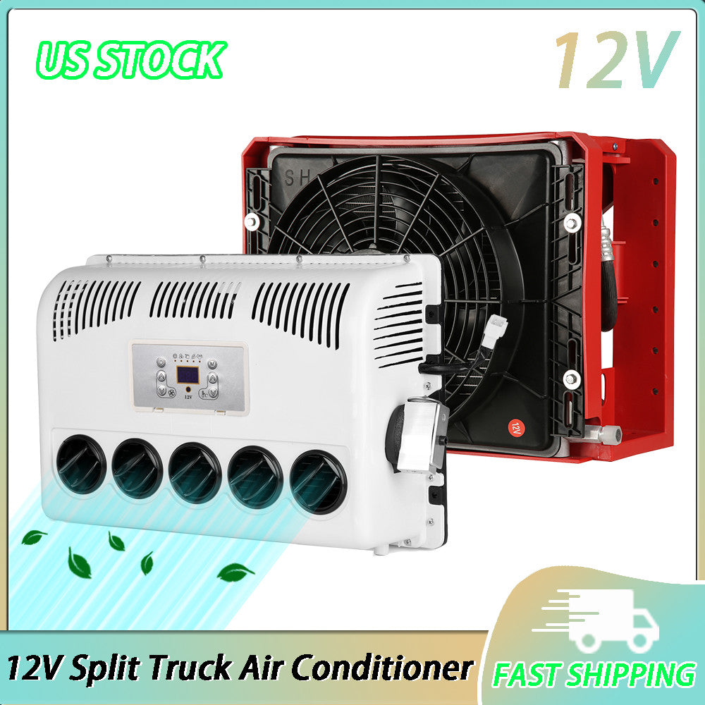 ya 1 7.7 12V Car Air Conditioner For Engineering Truck Bus RV Caravan Universal Split A/C