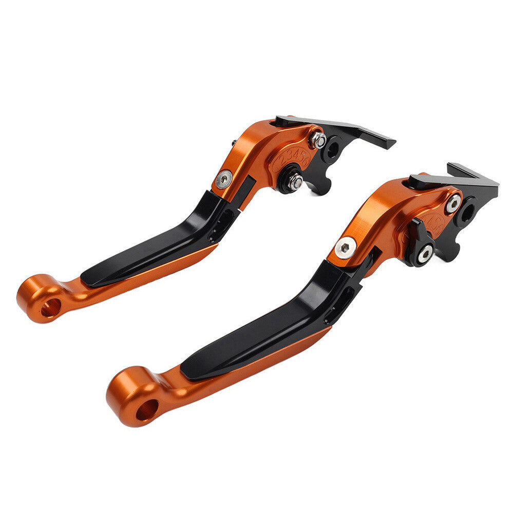 ya 8 5.26 Folding Extendable Brake Clutch Levers for Suzuki GSXR600 GSXR750 11-21 Orange