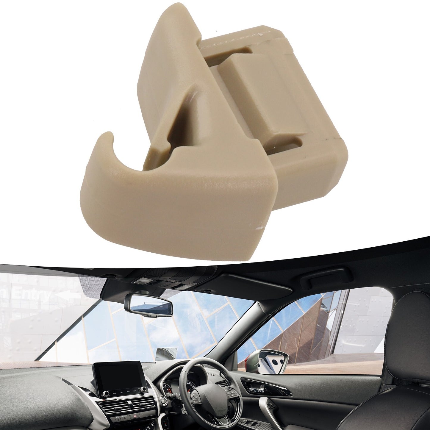 ya 4 6.17 Sun Visor Holder Clip Beige MR654343 for Lancer for for for Mitsubishi