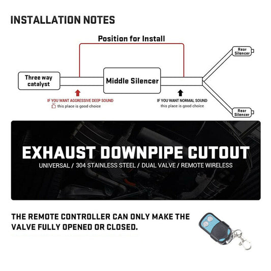 ya 5 6.16.2 2.25 Stainless Headers Electric shut off Vavle Kit With Remote Switch