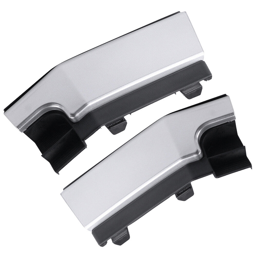 ya 27 6.18 Left and Right Fit for Toyota Highlander 2017-2019 Front Bumper Tow Cap Cover Silver