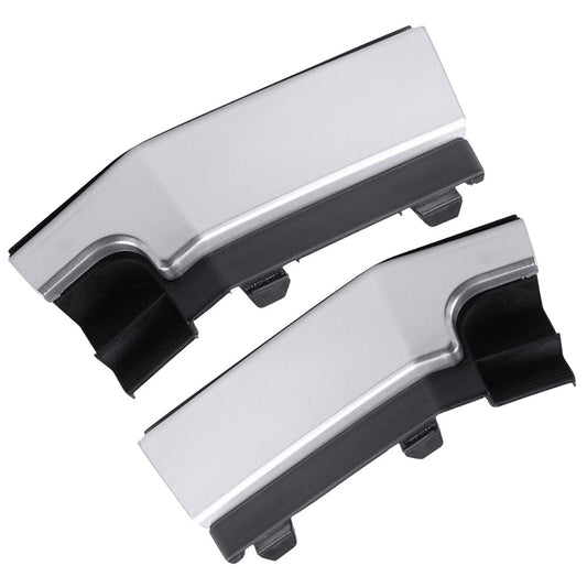 ya 27 6.18 Left and Right Fit for Toyota Highlander 2017-2019 Front Bumper Tow Cap Cover Silver
