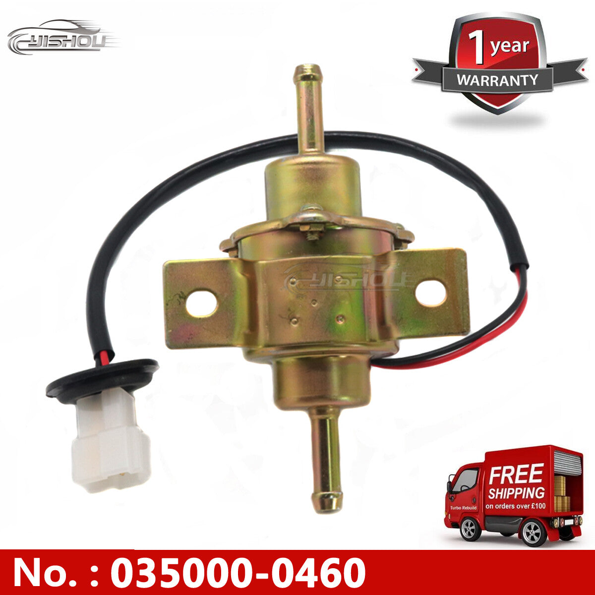 ya 27 7.2 125855 - 2030 12V Diesel Electric Fuel Pump for Yanmar, Kubota, Cub Cadet 12585-520