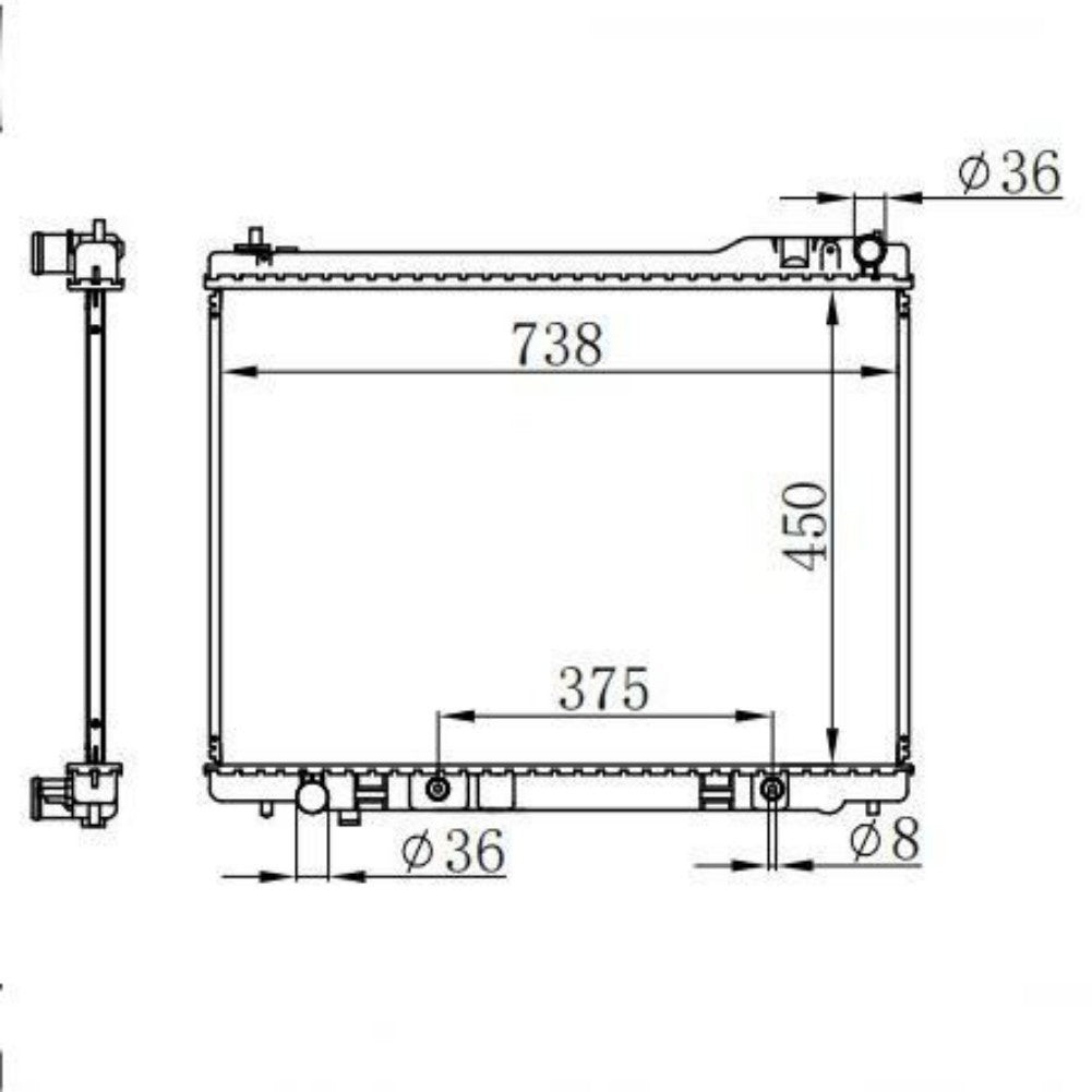 ya 27 7.20 Radiator for INFINITI FX45 2003-08