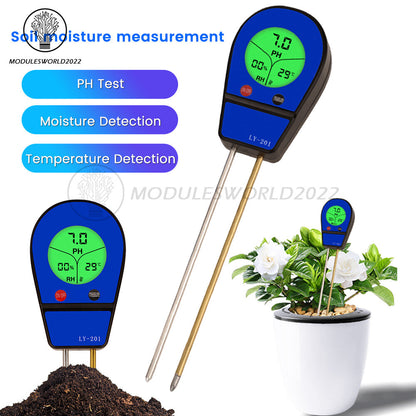ya 26 3in1 Soil PH Meter Moisture Temp PH Tester Humidity Soil Moisture Detor Meter