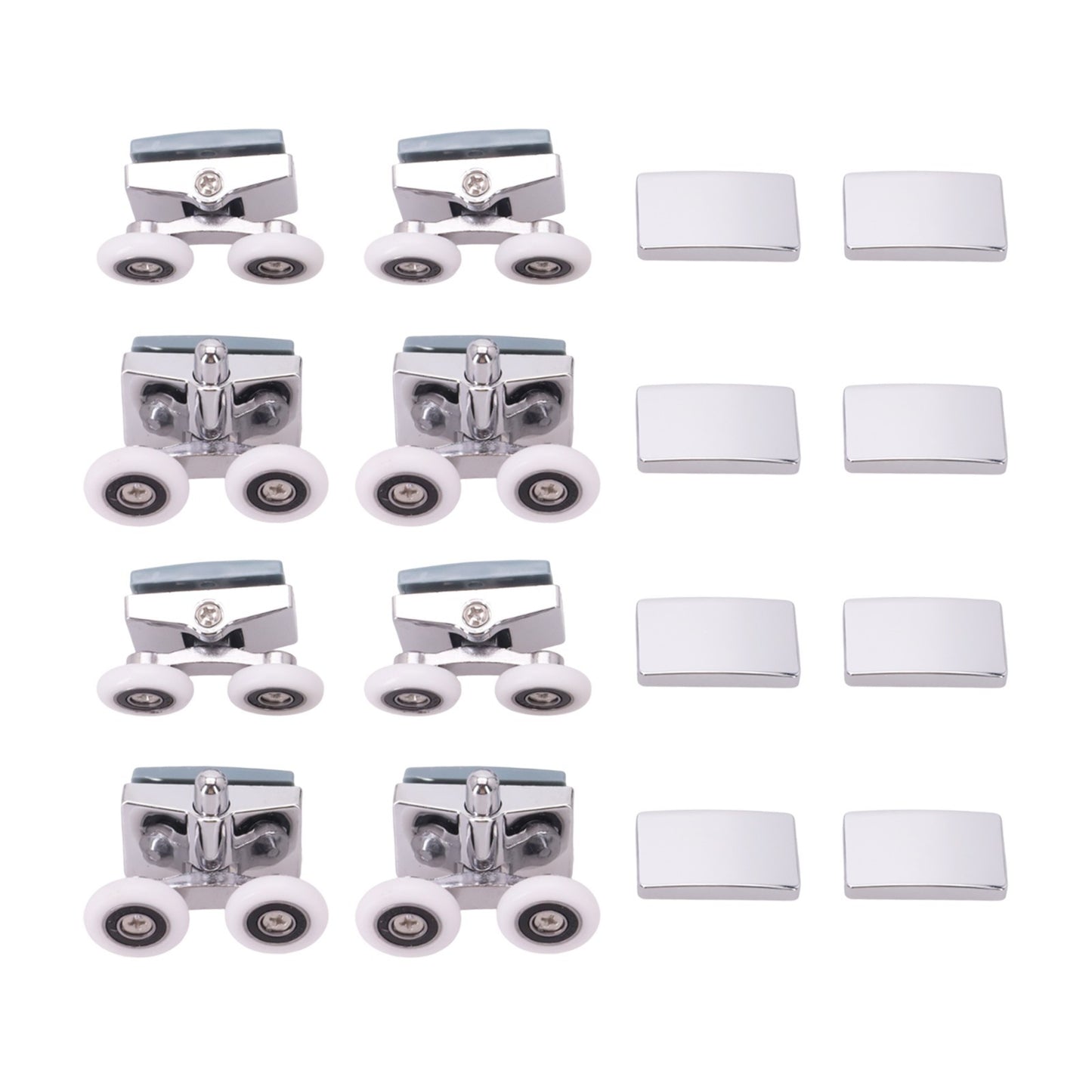 ya 14 Replacement 8PCS Shower S n Door Rollers Runners for Top and Bottom Use