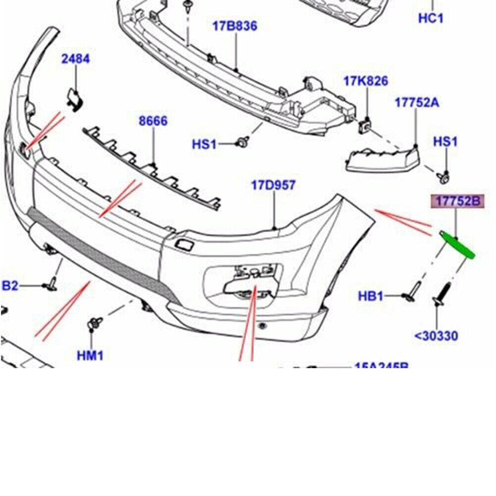 ya 4 6.21 Front Bumper Mount Bracket for Land Rover for Range for Rover Evoque 2010-2018 LR034222