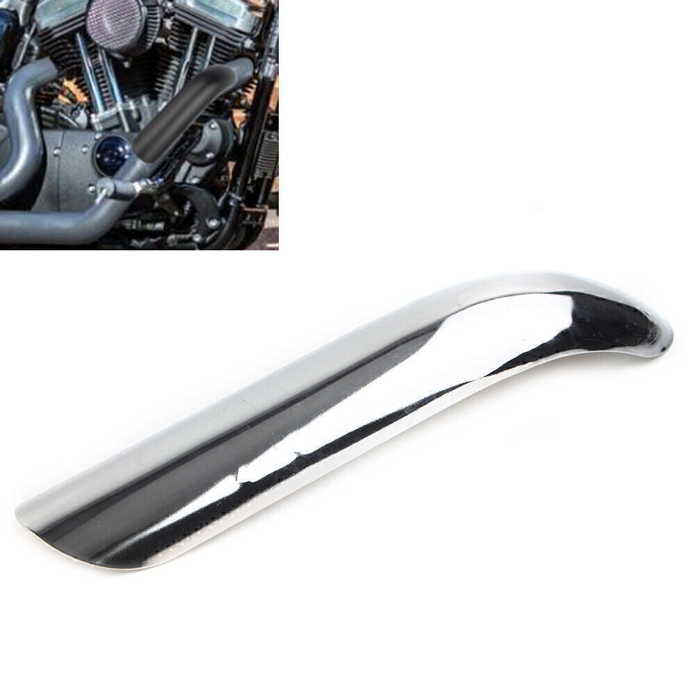 ya 2 6.30 for Harley Motorcycle Muffler Pipe Heat Shield Cover Heel Guard Silver