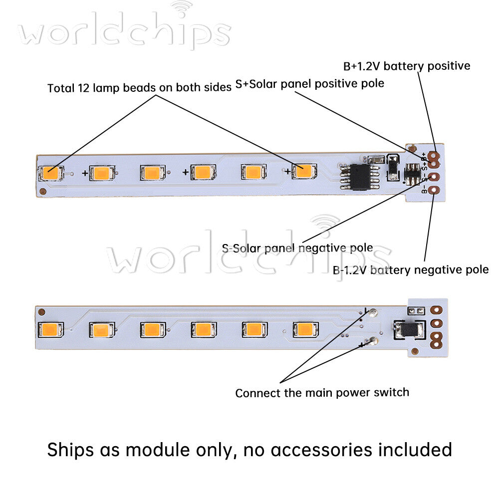ya 14 12 LED 1.2V Solar Flame Light Control Board Solar Candle Lamp Circuit Board New