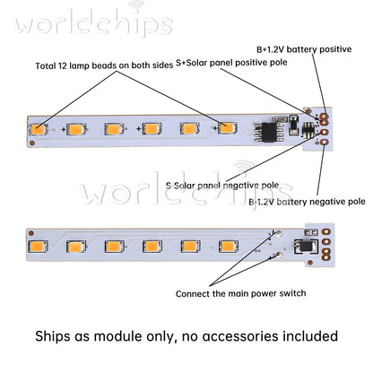 ya 14 12 LED 1.2V Solar Flame Light Control Board Solar Candle Lamp Circuit Board New