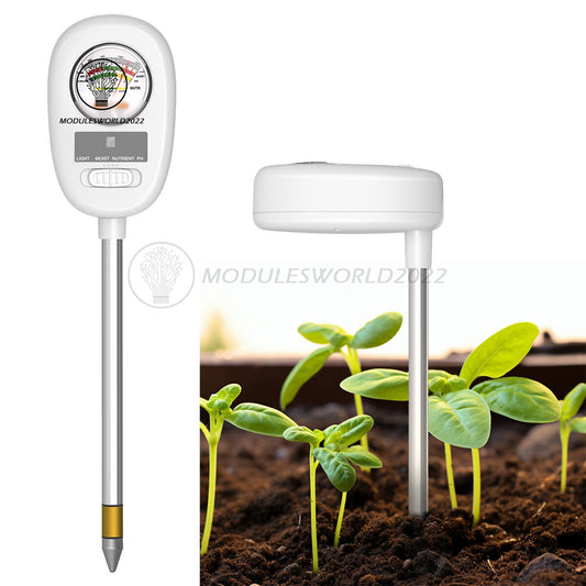 ya 26 4 in 1 Soil PH Meter Sunlight Fertility Hygrometer Rotatable Folding Soil Tester