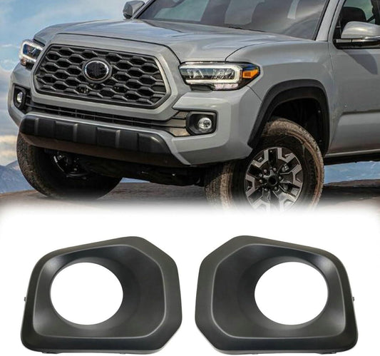 ya 10 10.28 Pair Bumper Fog Light Cover Bezel Left & Right Side For Tacoma 2016-22 n
