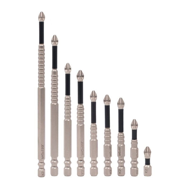 ya 26 Impact Crossed Bit Antislip Long Screwdriver Bit Set Hex Shank Crossed
