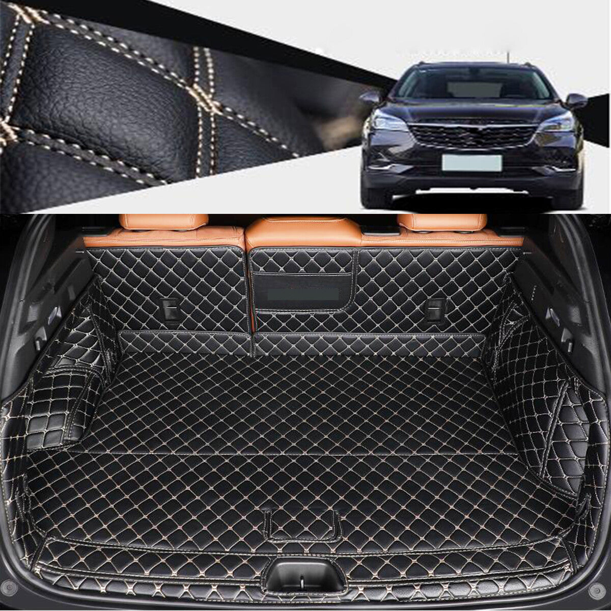 ya 7 6.10.3 Leather Boot Cargo Liner Tray Rear Trunk Floor Matfit for Buick Envision 2021+