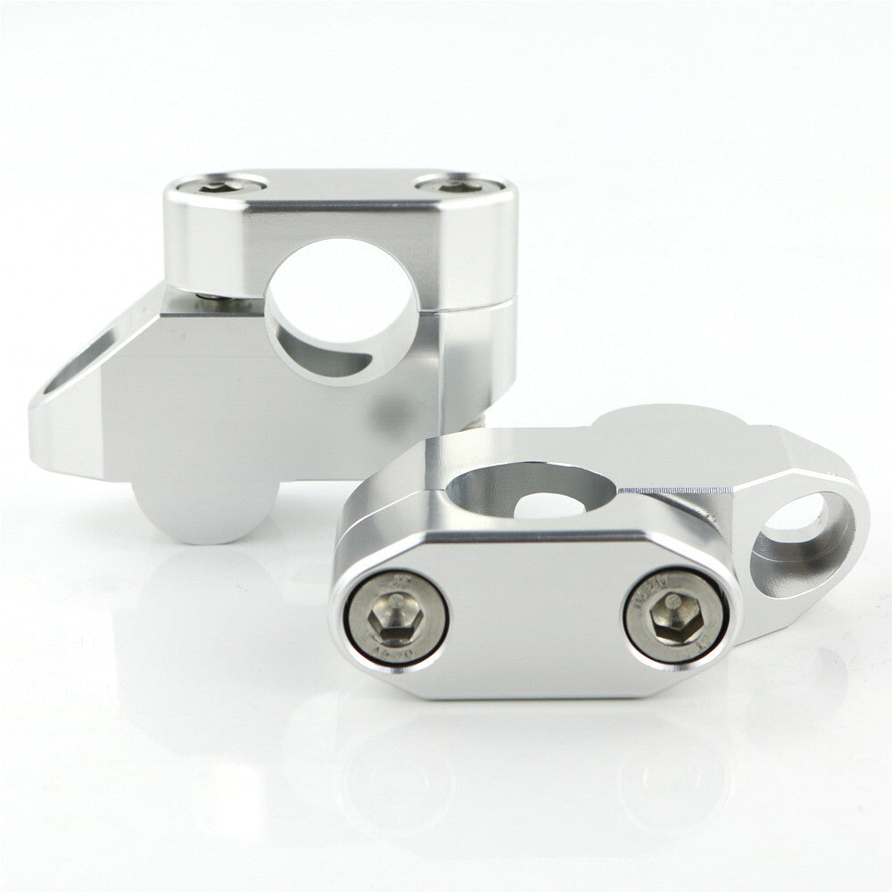 ya 2 6.26 2x Motorcycle 7/8 22mm Handle Bar Mount Holder Clamps Titanium Aluminum