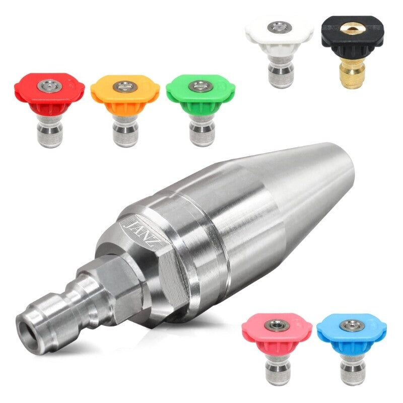 ya 26 4000Psi Pressure Washer Rotating Nozzle for Hot and Cold Water 7 Color Tip