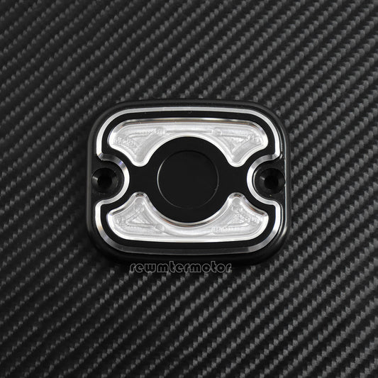 ya 4 6.17.2 Chrome Front Master Cylinder Cover Fit for Harley Dyna 06-17 Softail 06 Touring