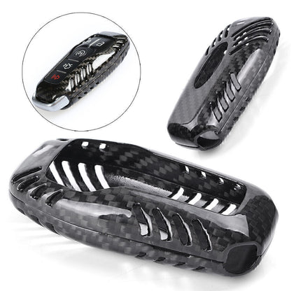 ya 5 8.7 Remote Key Fob Cover Case Fit for Ford for Mustang 2015 2016 key case Carbon Fiber Black