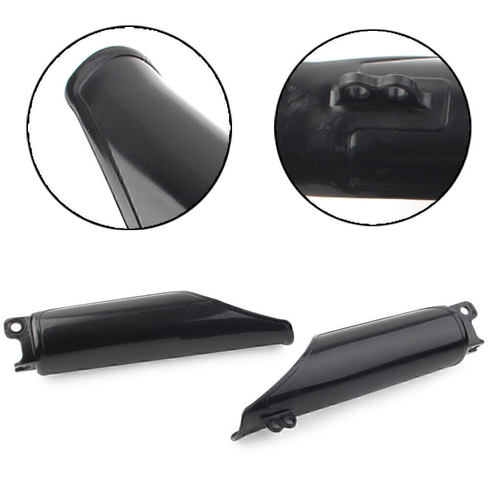 ya 4 6.17.2 2pcs Fork Guards Dust Protector Cover Fit CR125R 250R CRF250R CRF450R Black