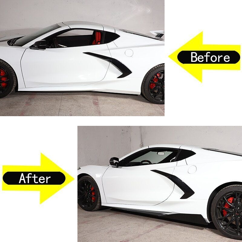 ya 11 10.28 5VM Style Gloss Black Side Skirts Extension Panel Lip Fits 2020-2023 for Co