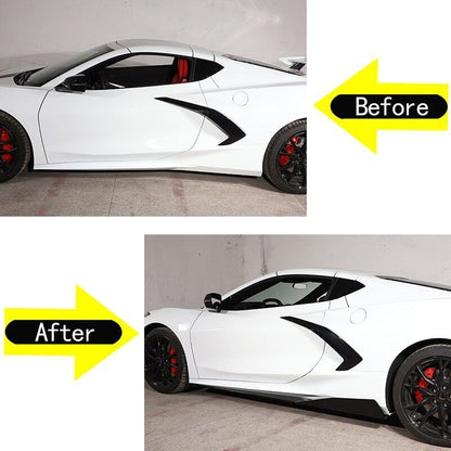 ya 11 10.28 5VM Style Gloss Black Side Skirts Extension Panel Lip Fits 2020-2023 for Co