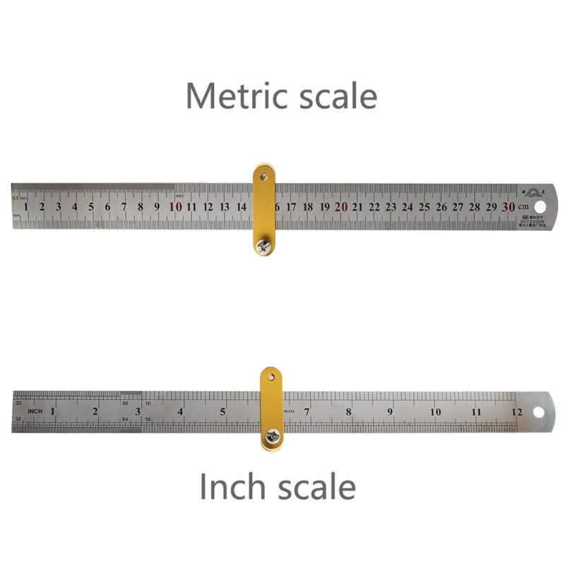 ya 14 Woodworking Ruler Slide Rule Woodworking Tools Adjustable Metal Marking Gauge