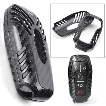 ya 5 8.7 Remote Key Fob Cover Case Fit for Ford for Mustang 2015 2016 key case Carbon Fiber Black