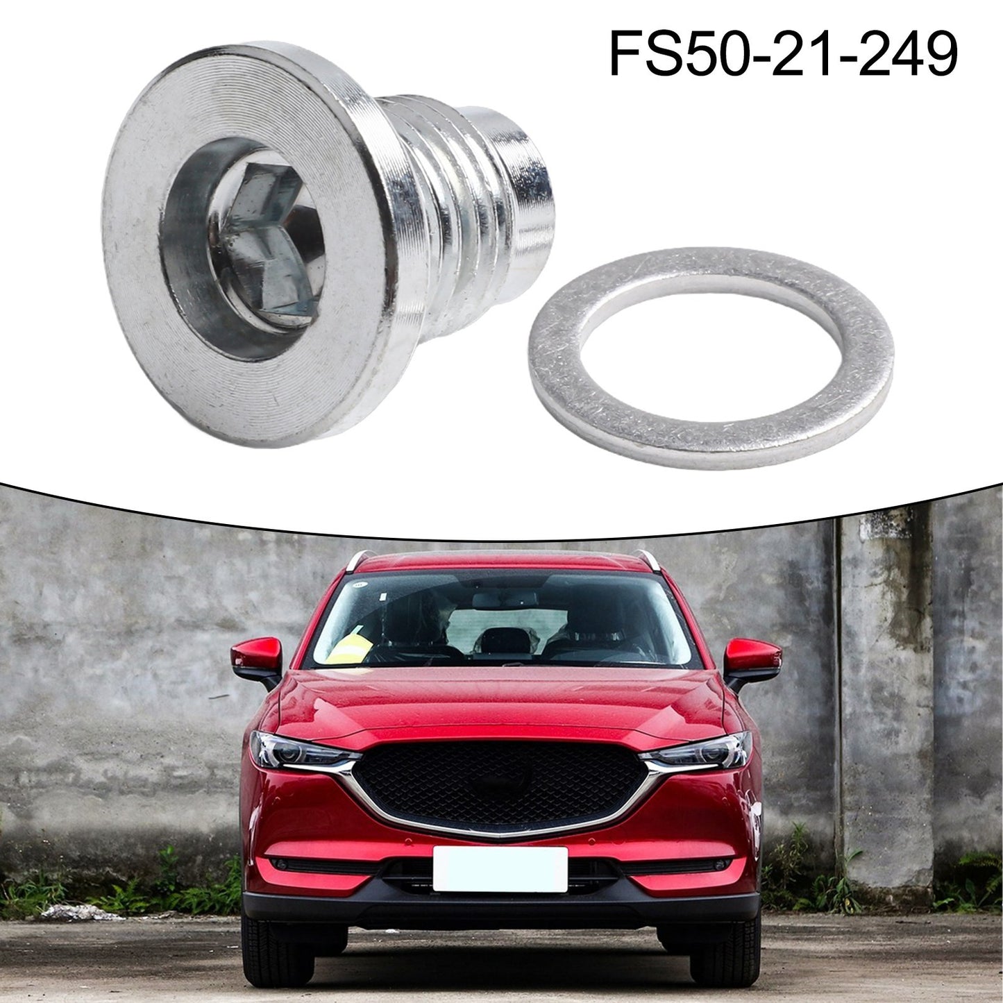 ya 12 5.21 for for Mazda 3 Sport FS50-21-249 Car Maintenance Quick To Install Silver Color
