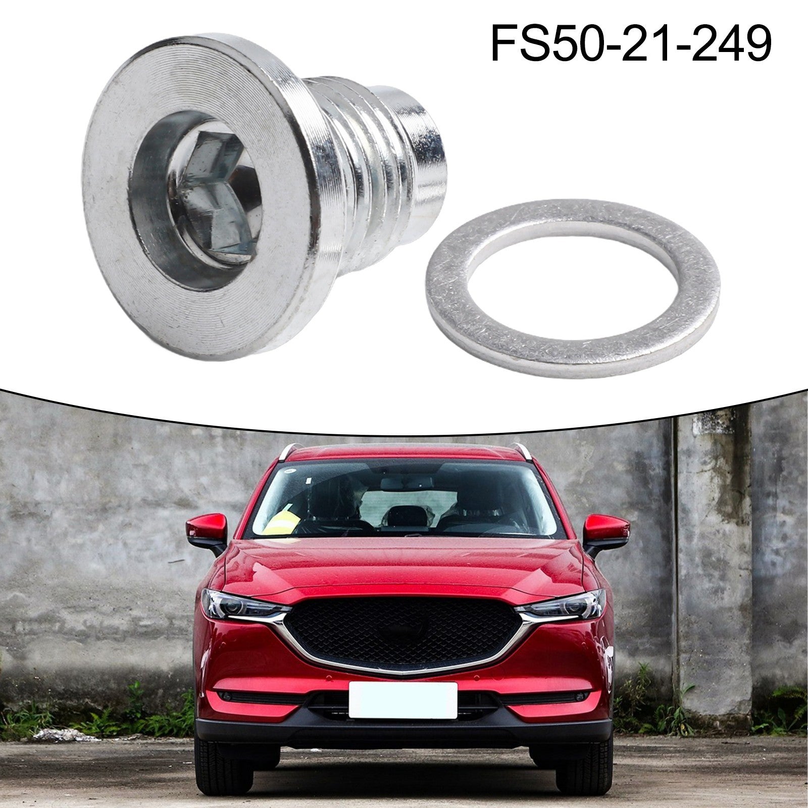 ya 12 5.21 for for Mazda 3 Sport FS50-21-249 Car Maintenance Quick To Install Silver Color