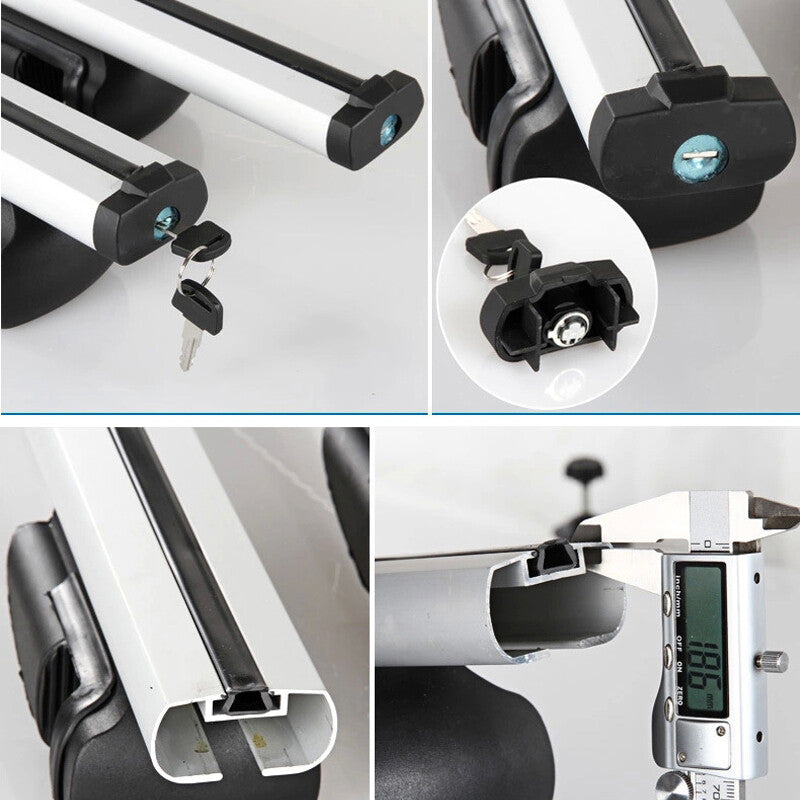 ya 5 8.7 SUV Aluminum 48 Cross Bar Top Luggage Adjustable Roof Rack Cargo Rail 175 lbs