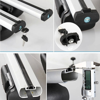 ya 5 8.7 SUV Aluminum 48 Cross Bar Top Luggage Adjustable Roof Rack Cargo Rail 175 lbs