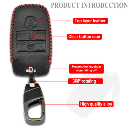 ya 5 8.7 PU Leather Car Key Cover Fob Case for Kia Soul Optima Cerato Rio for Sorento