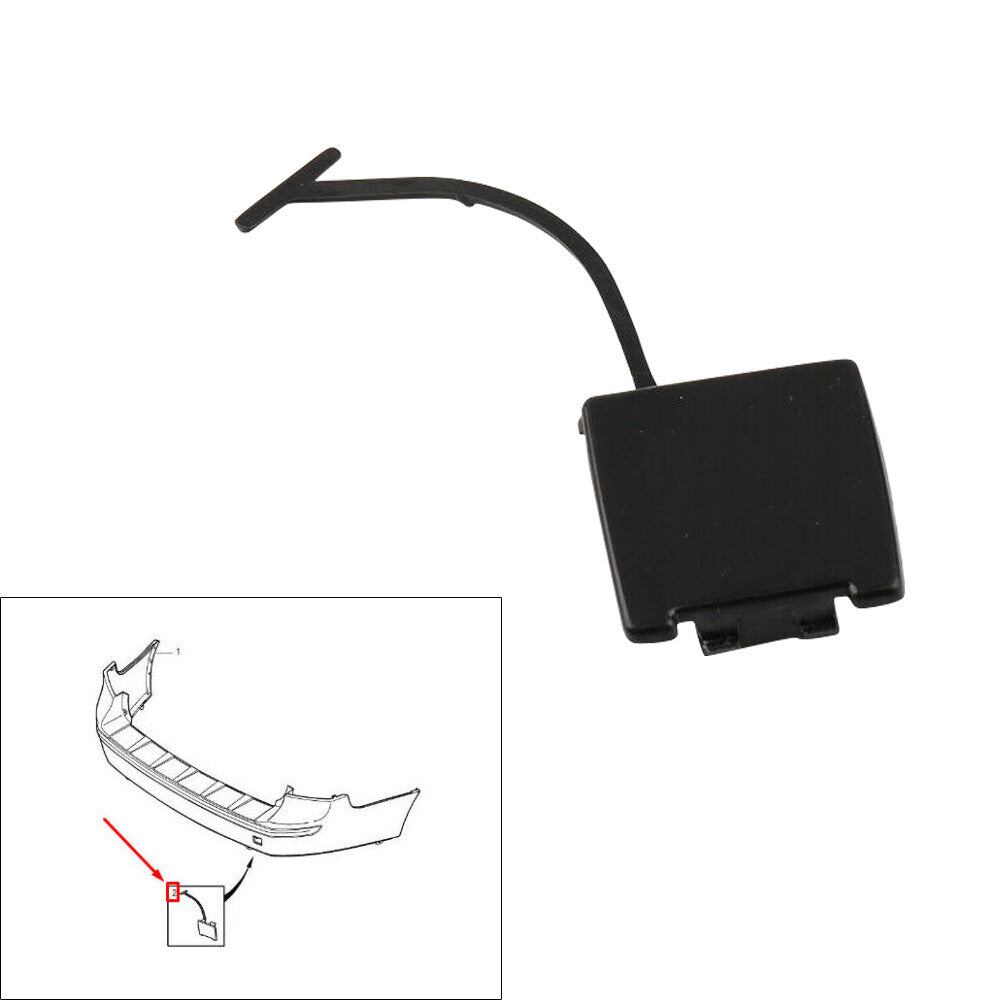 ya 27 6.18 Rear Bumper Tow Hook Lid Cover Unpainted Plastic For S40 2004-2007 V50 2005-2007