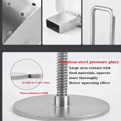 ya 26 Manual Dehydrator Juicer Large Stainless Steel Press Squeezer Wringing