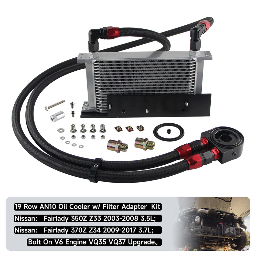 ya 5 8.7 Fit for Nissan Fairlady Z 350Z Z33 370Z Z34 19 Row Bolt On Oil Cooler Kit