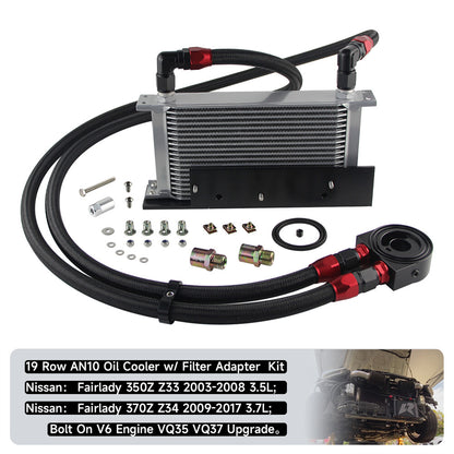 ya 5 8.7 Fit for Nissan Fairlady Z 350Z Z33 370Z Z34 19 Row Bolt On Oil Cooler Kit