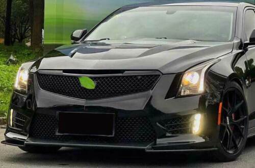 ya 10 10.28 Front Upper Bumper Mesh Grill Grille for Cadillac ATS-V 2013-2019 Paint Bla
