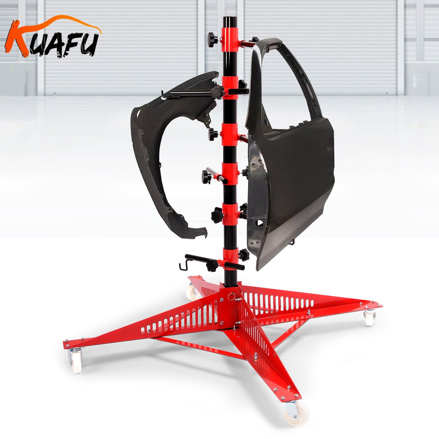 ya 5 6.16 KUAFU 43 Adjustable Tree Paint Stand Support Rack For Door Fender Bumper