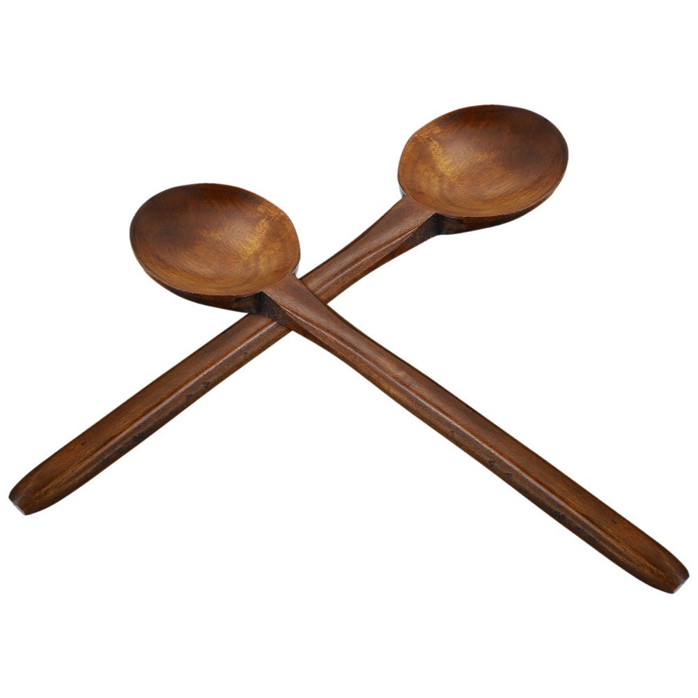 ya 26 2 Pcs Long Handle Wooden Kitchen Utensils Chinese Soup Spoon Japanese